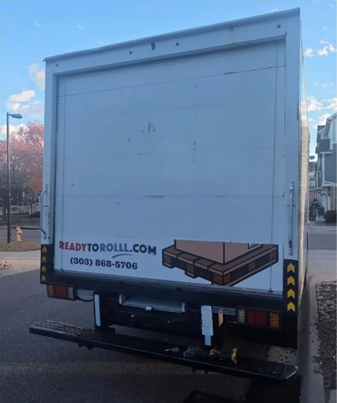 Truck door before the wrap